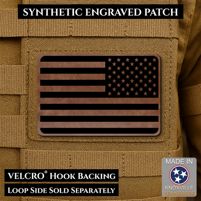 Tactical Synthetic American Flag Patch | Made in USA | VELCRO® Brand Hook Backing