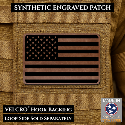 Tactical Synthetic American Flag Patch | Made in USA | VELCRO® Brand Hook Backing
