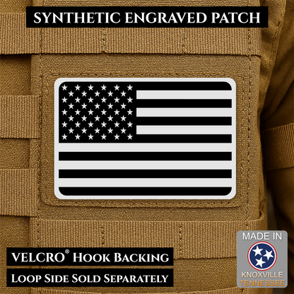 Tactical Synthetic American Flag Patch | Made in USA | VELCRO® Brand Hook Backing