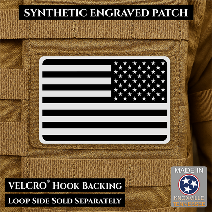 Tactical Synthetic American Flag Patch | Made in USA | VELCRO® Brand Hook Backing