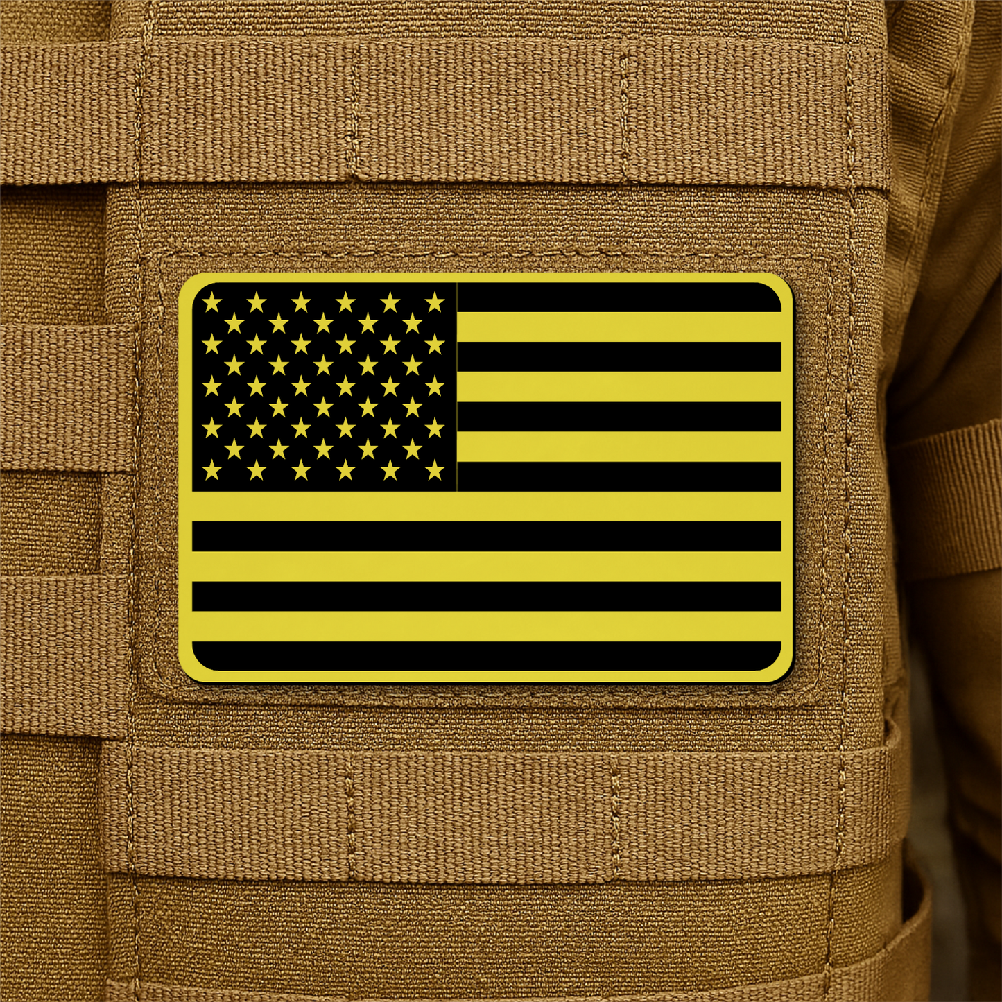 American Flag Tactical Engraved Patch 2"x3" Hook & Loop | Made in USA