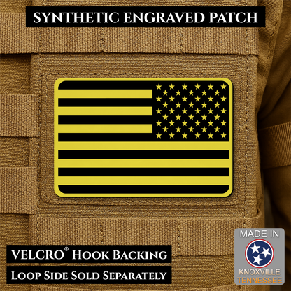 Tactical Synthetic American Flag Patch | Made in USA | VELCRO® Brand Hook Backing