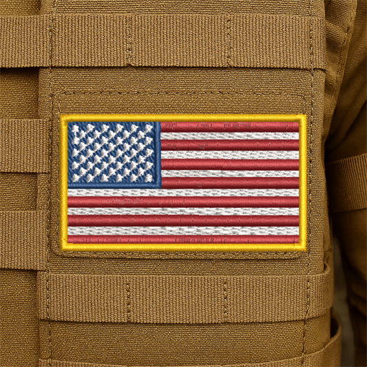 Full Color American Flag Embroidered Morale Patch