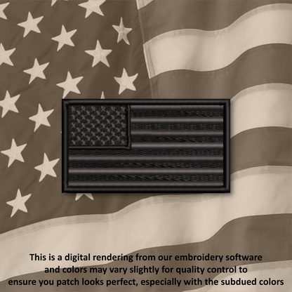 American Flag Iron-On Patch – Embroidered USA Flag Patch for Hats, Bags, Jackets & Gear | Multiple Colors & Sizes