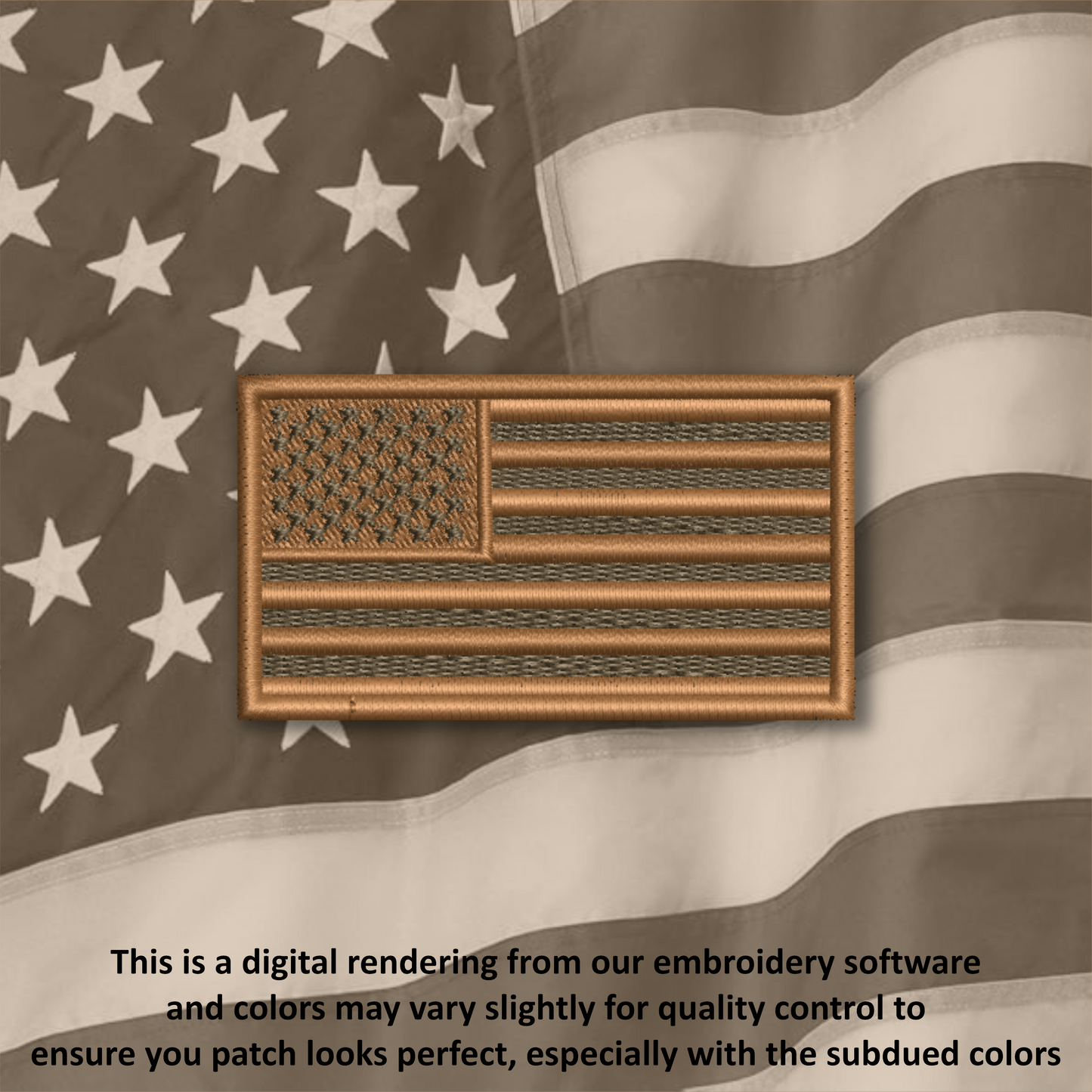 American Flag Iron-On Patch – Embroidered USA Flag Patch for Hats, Bags, Jackets & Gear | Multiple Colors & Sizes