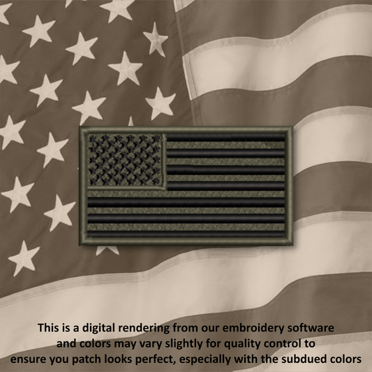 American Flag Iron-On Patch – Embroidered USA Flag Patch for Hats, Bags, Jackets & Gear | Multiple Colors & Sizes