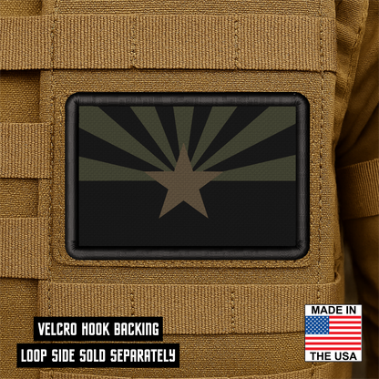 Arizona State Flag Patch 2"x3" Hook & Loop | Made in USA