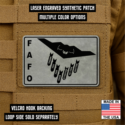 Thank You For Your Attention To This Matter B2 Bomber Funny Morale Patch 2"x3" Hook & Loop | Made in USA