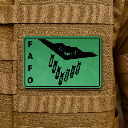 Thank You For Your Attention To This Matter B2 Bomber Funny Morale Patch 2"x3" Hook & Loop | Made in USA