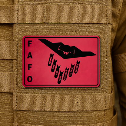 Thank You For Your Attention To This Matter B2 Bomber Funny Morale Patch 2"x3" Hook & Loop | Made in USA