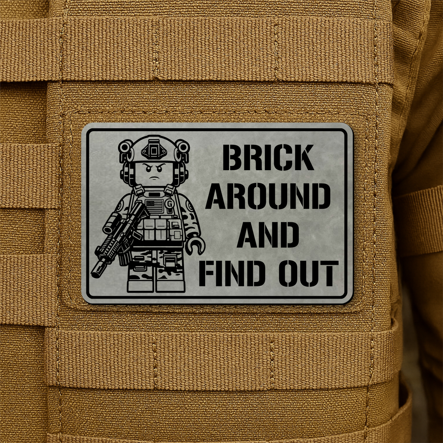 Brick Around & Find Out Morale Patch 2"x3" Hook & Loop | Made in USA