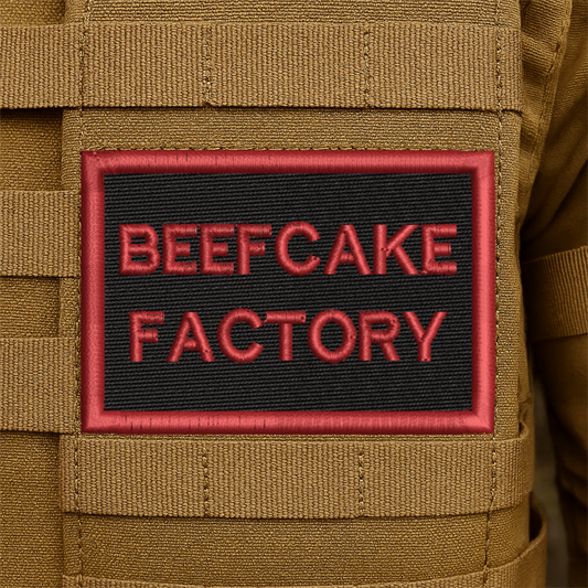 Beefcake Factory Funny Embroidered Morale Patch