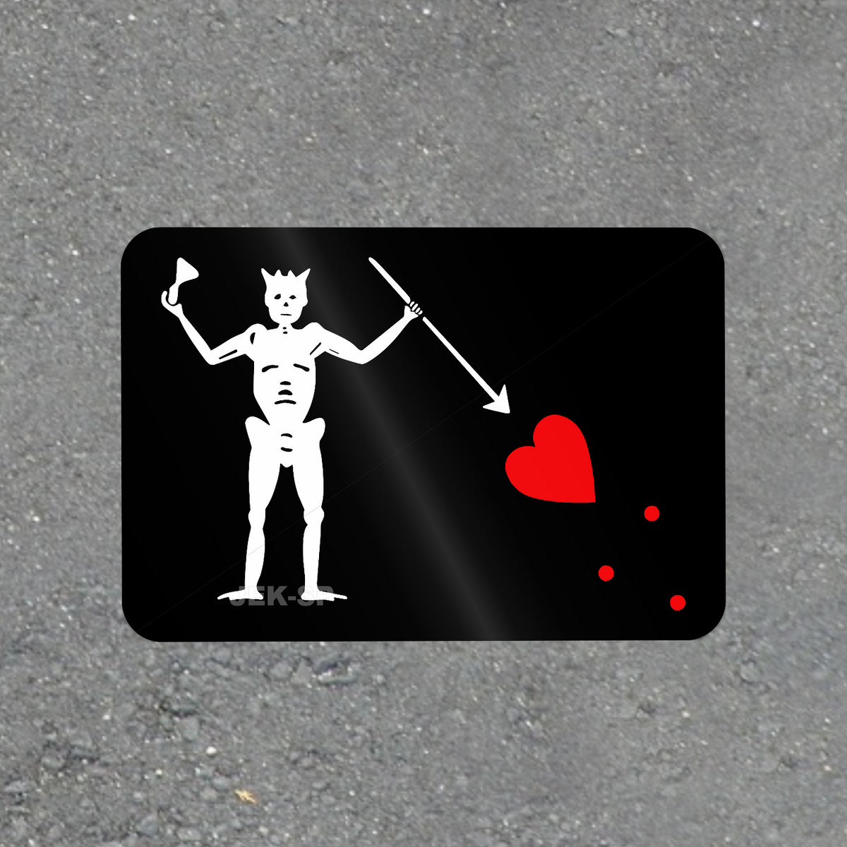 Blackbeard Pirate Flag glossy vinyl laptop sticker