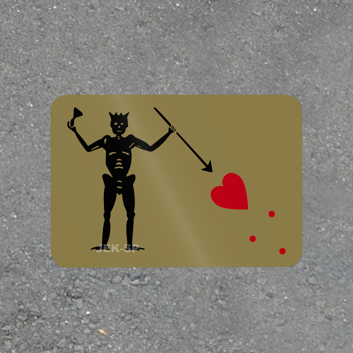 Tactical Blackbeard Pirate Flag glossy vinyl laptop sticker