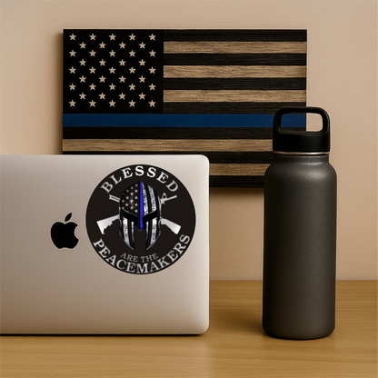Thin Blue Line Peacemakers Sticker – Police / Law Enforcement