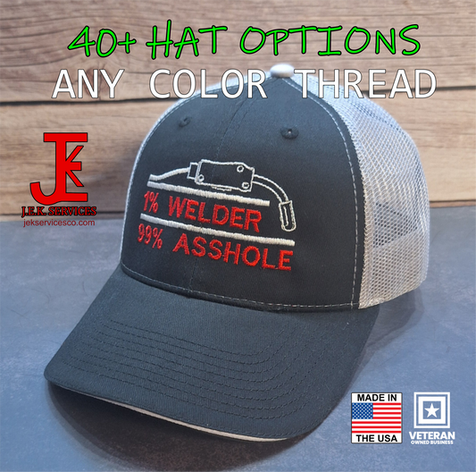 Blue Collar Welder Embroidered Snapback & Flexfit Caps