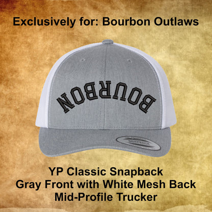 Bourbon Outlaws, BOURBON Embroidered Cap with Customized Options