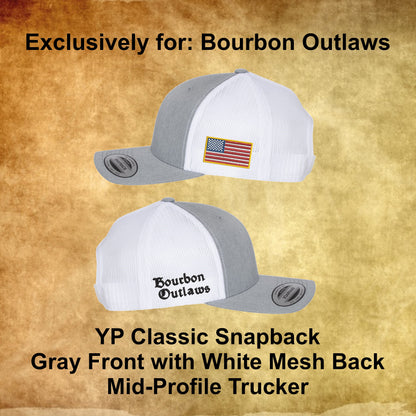 Bourbon Outlaws, BOURBON Embroidered Cap with Customized Options