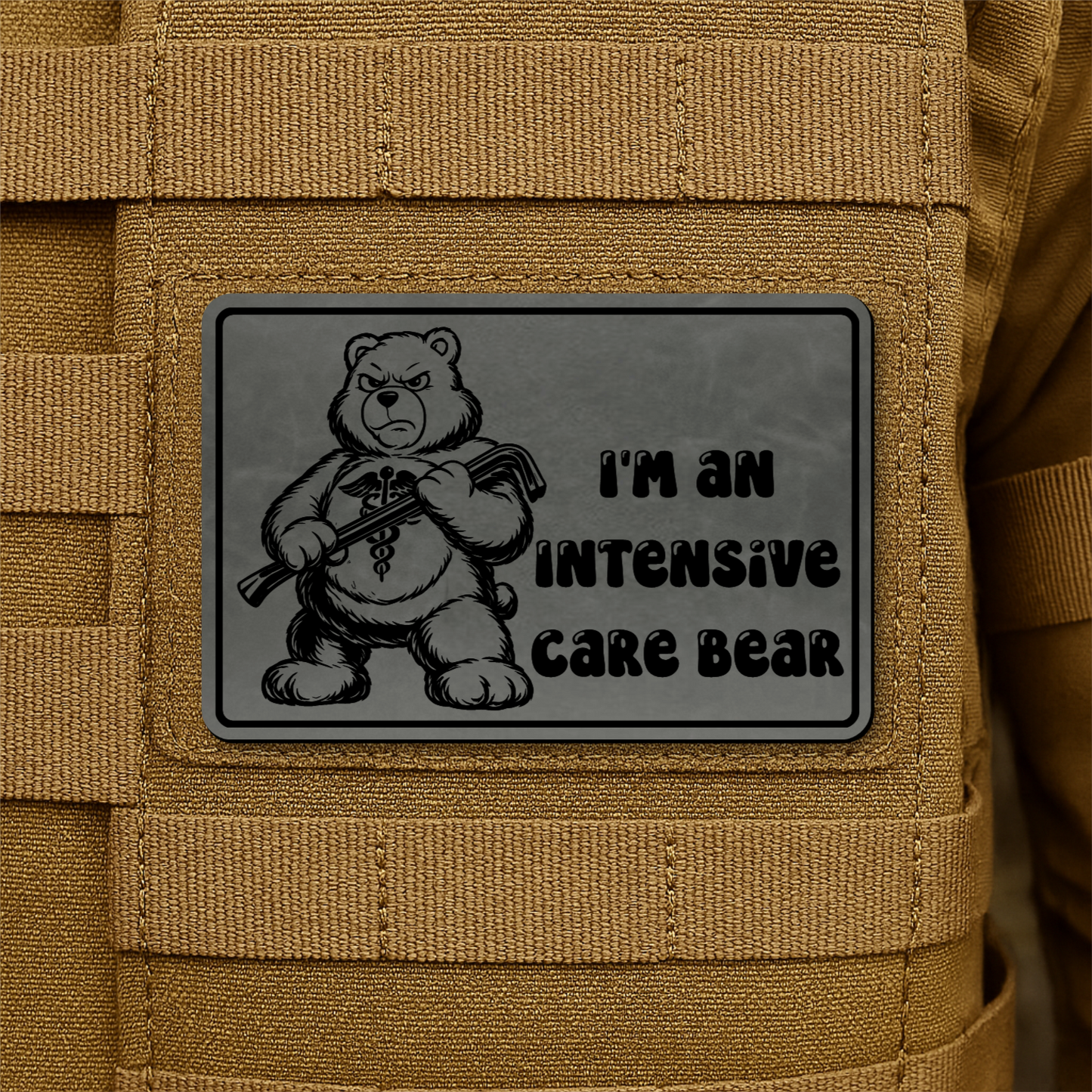 Intensive Care Bear Morale Patch 2"x3" Hook & Loop | Made in USA