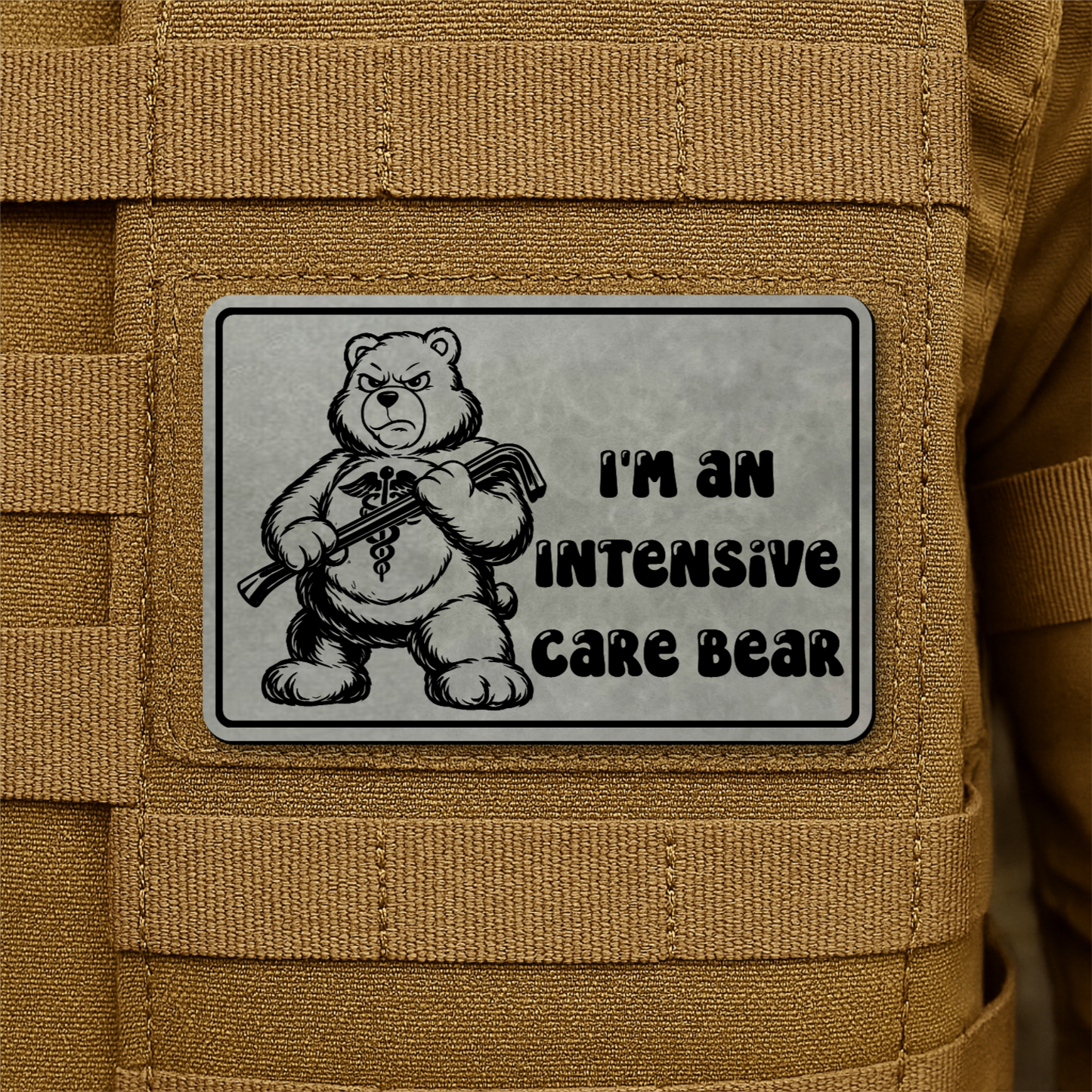 Intensive Care Bear Morale Patch 2"x3" Hook & Loop | Made in USA