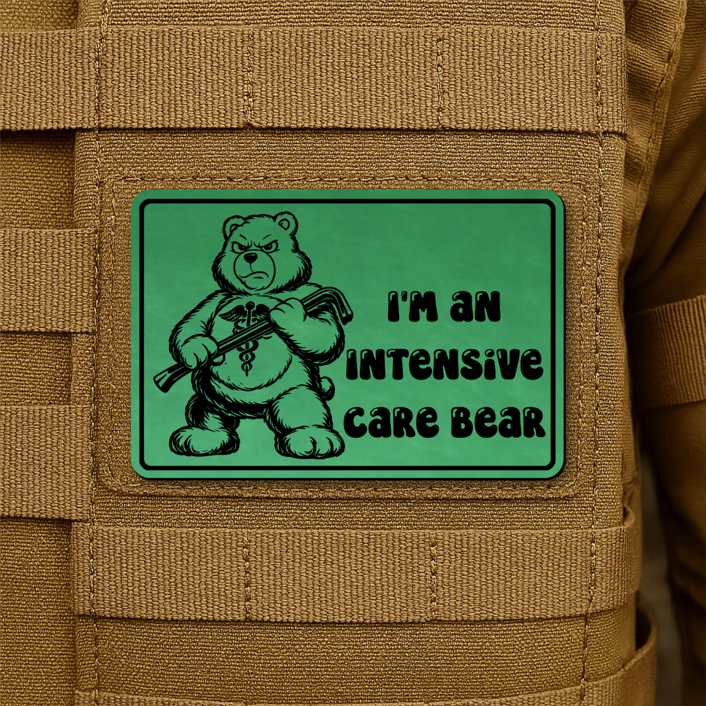 Intensive Care Bear Morale Patch 2"x3" Hook & Loop | Made in USA