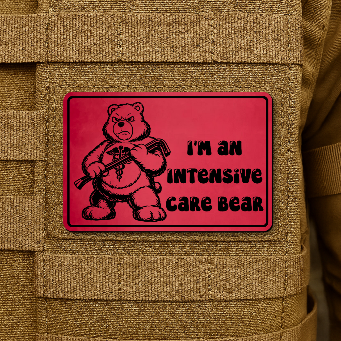 Intensive Care Bear Morale Patch 2"x3" Hook & Loop | Made in USA