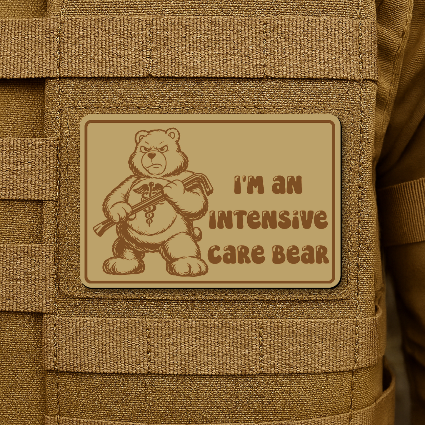 Intensive Care Bear Morale Patch 2"x3" Hook & Loop | Made in USA