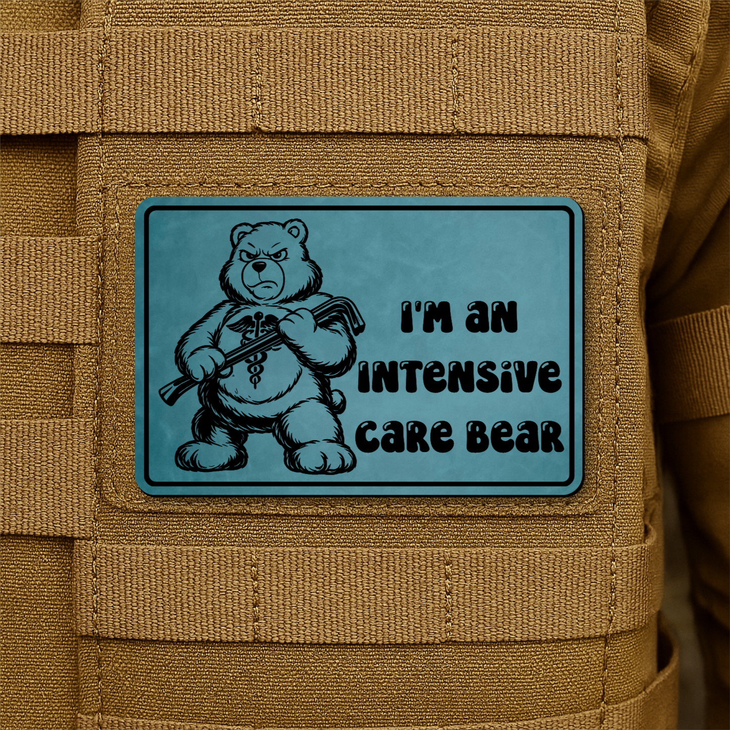 Intensive Care Bear Morale Patch 2"x3" Hook & Loop | Made in USA