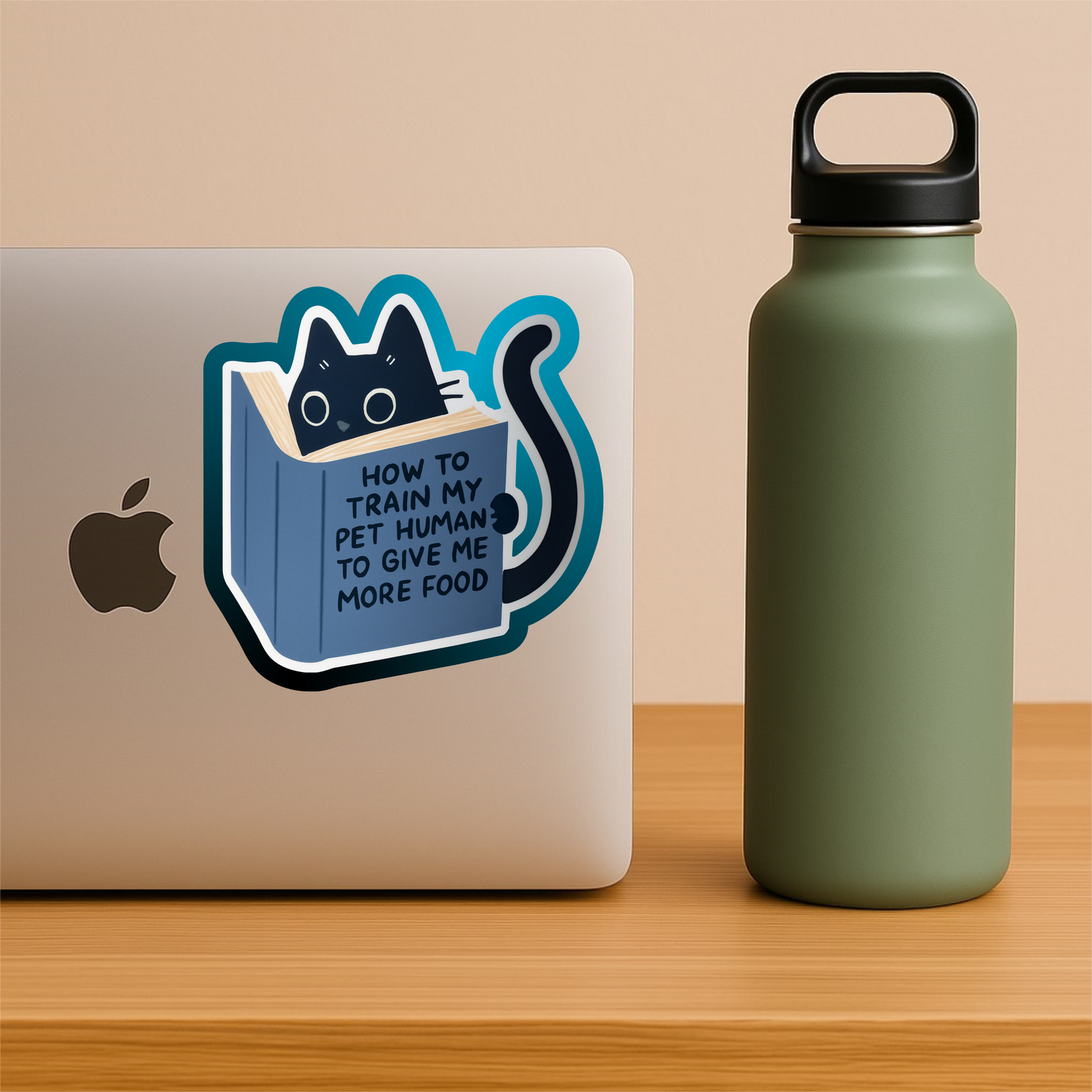 Funny Cat “How to Train My Human” Sticker Decal