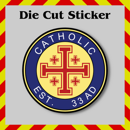 Catholic Seal Sticker – Religious Vinyl Decal, Waterproof Faith Symbol