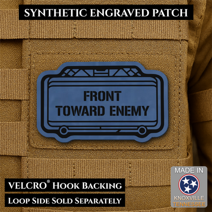 Claymore Mine “Front Toward Enemy” Funny Morale Patch | Made in USA | VELCRO® Brand Hook Backing