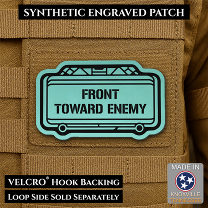 Claymore Mine “Front Toward Enemy” Funny Morale Patch | Made in USA | VELCRO® Brand Hook Backing