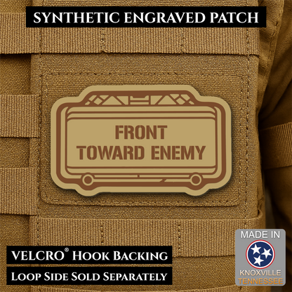 Claymore Mine “Front Toward Enemy” Funny Morale Patch | Made in USA | VELCRO® Brand Hook Backing