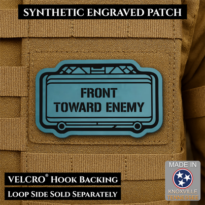 Claymore Mine “Front Toward Enemy” Funny Morale Patch | Made in USA | VELCRO® Brand Hook Backing