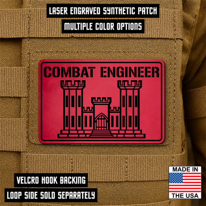 Combat Engineer Morale Patch 2"x3" Hook & Loop | Made in USA