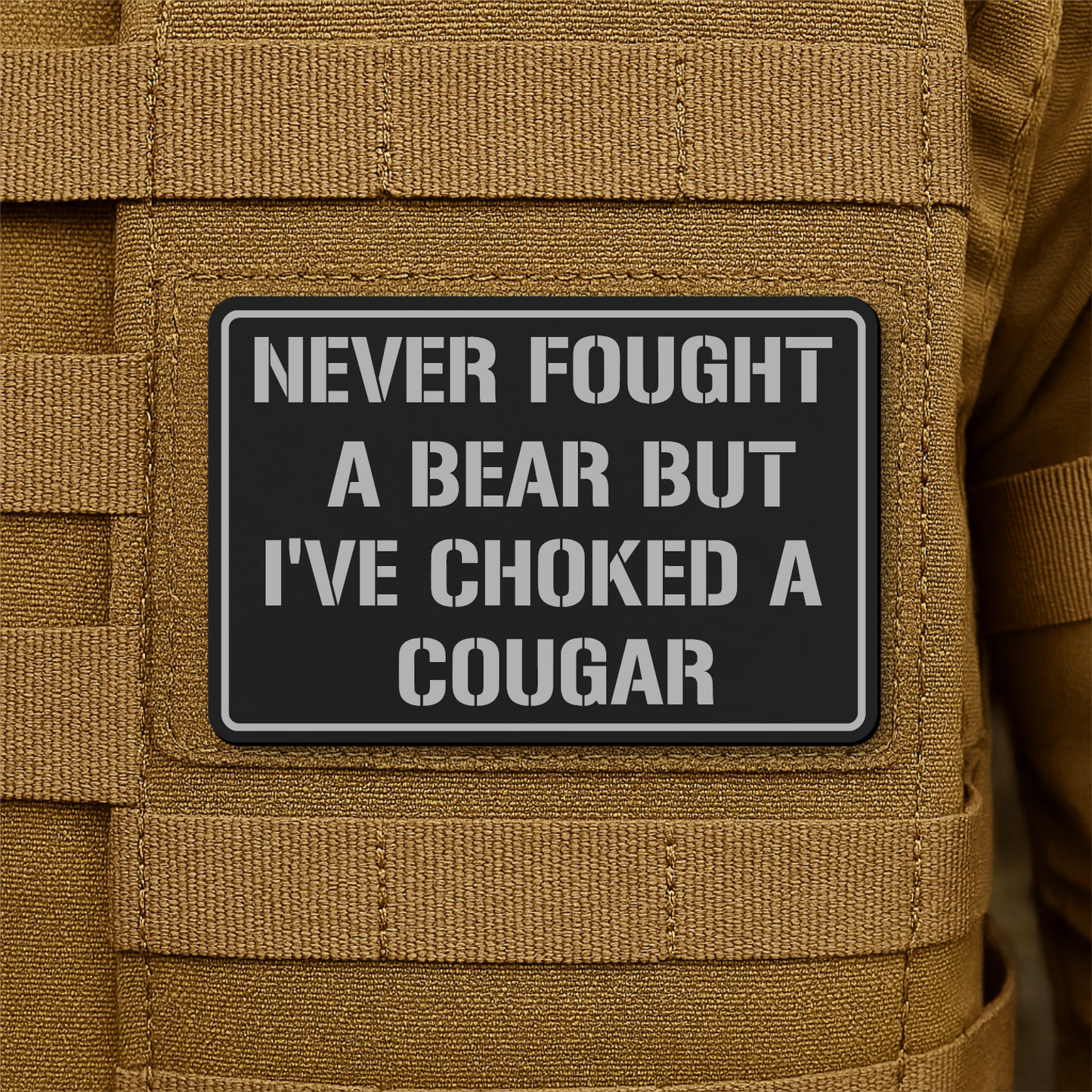 I’ve Choked A Cougar Morale Patch 2"x3" Hook & Loop | Made in USA