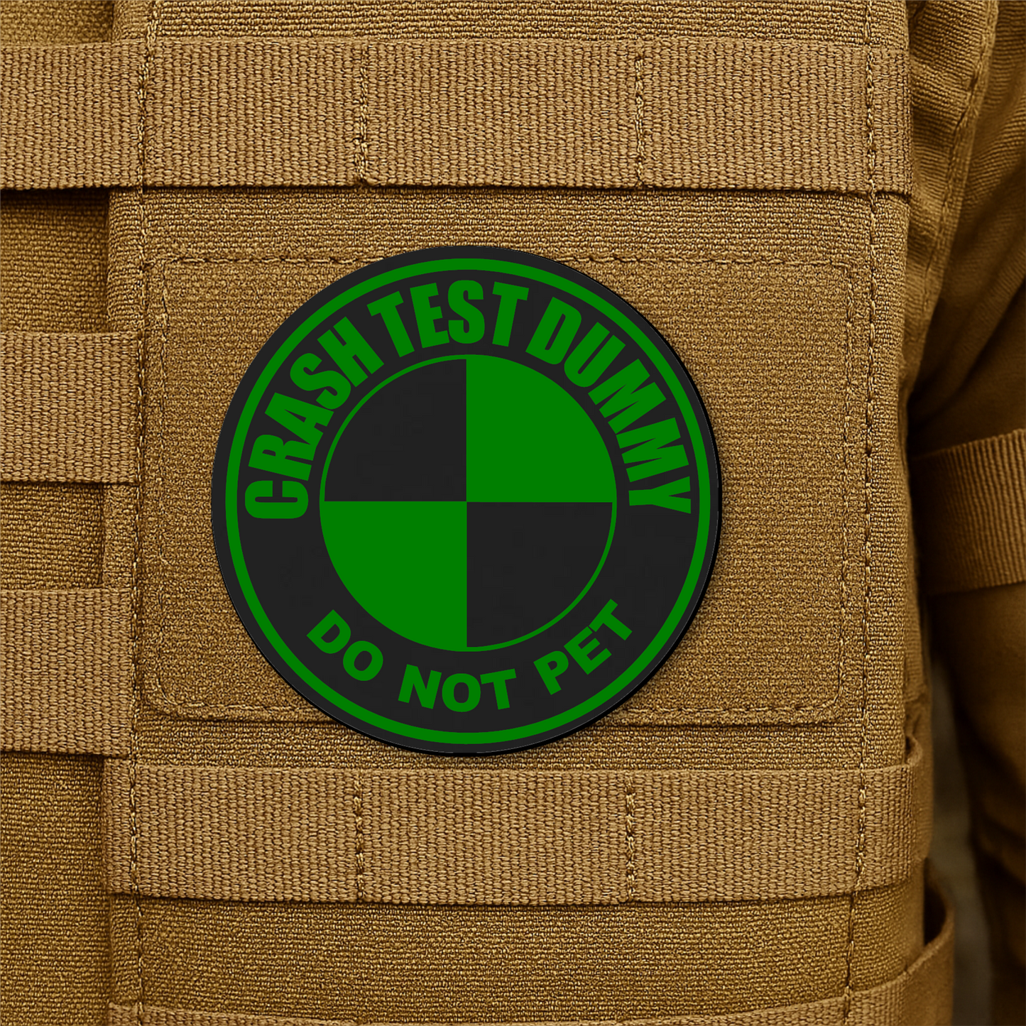 Crash Test Dummy Morale Patch 3" Round Hook & Loop | Made in USA