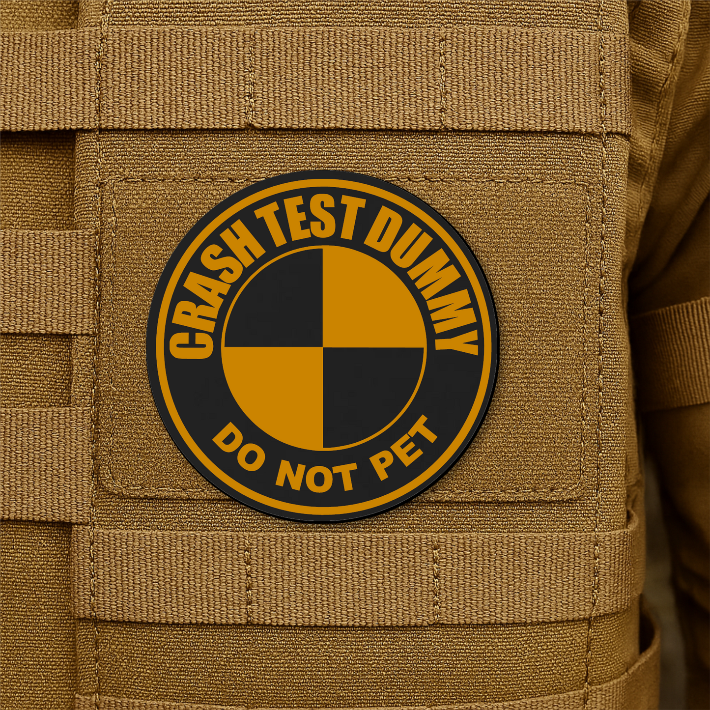 Crash Test Dummy Morale Patch 3" Round Hook & Loop | Made in USA