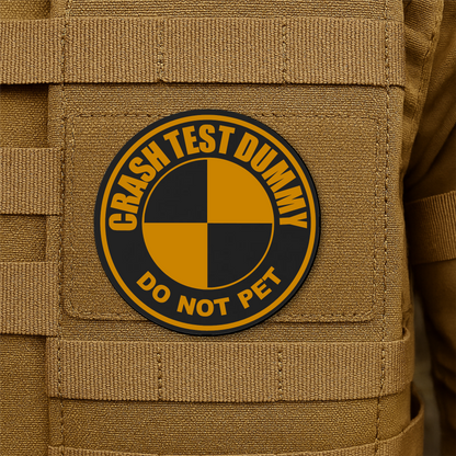 Crash Test Dummy Morale Patch 3" Round Hook & Loop | Made in USA
