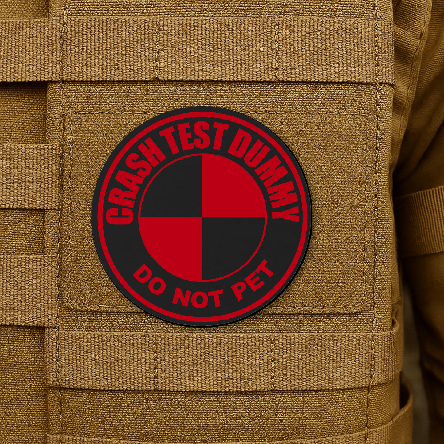 Crash Test Dummy Morale Patch 3" Round Hook & Loop | Made in USA