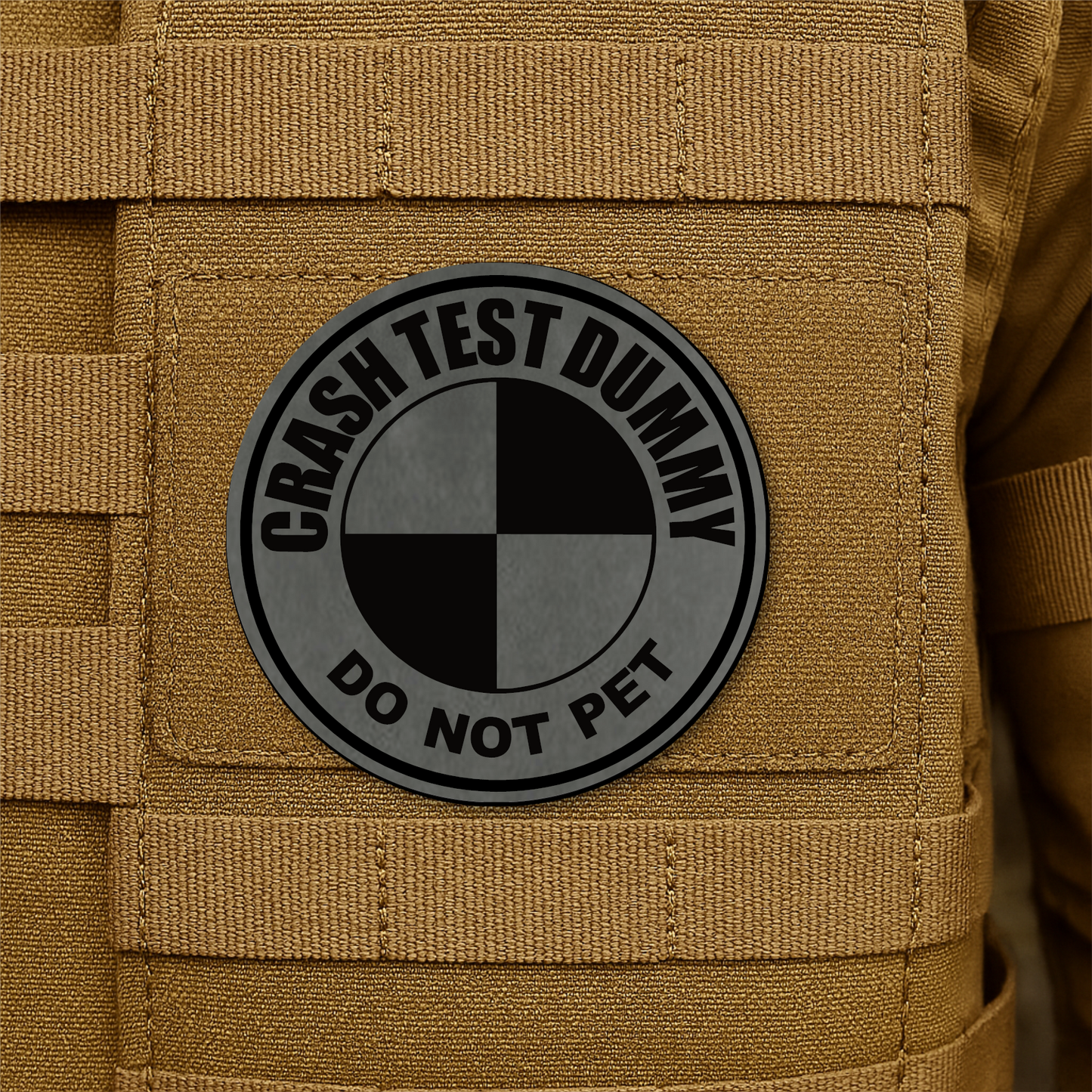 Crash Test Dummy Morale Patch 3" Round Hook & Loop | Made in USA