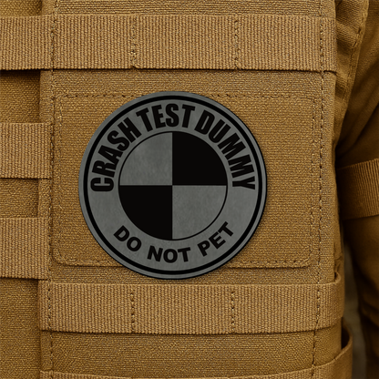 Crash Test Dummy Morale Patch 3" Round Hook & Loop | Made in USA