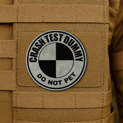 Crash Test Dummy Morale Patch 3" Round Hook & Loop | Made in USA