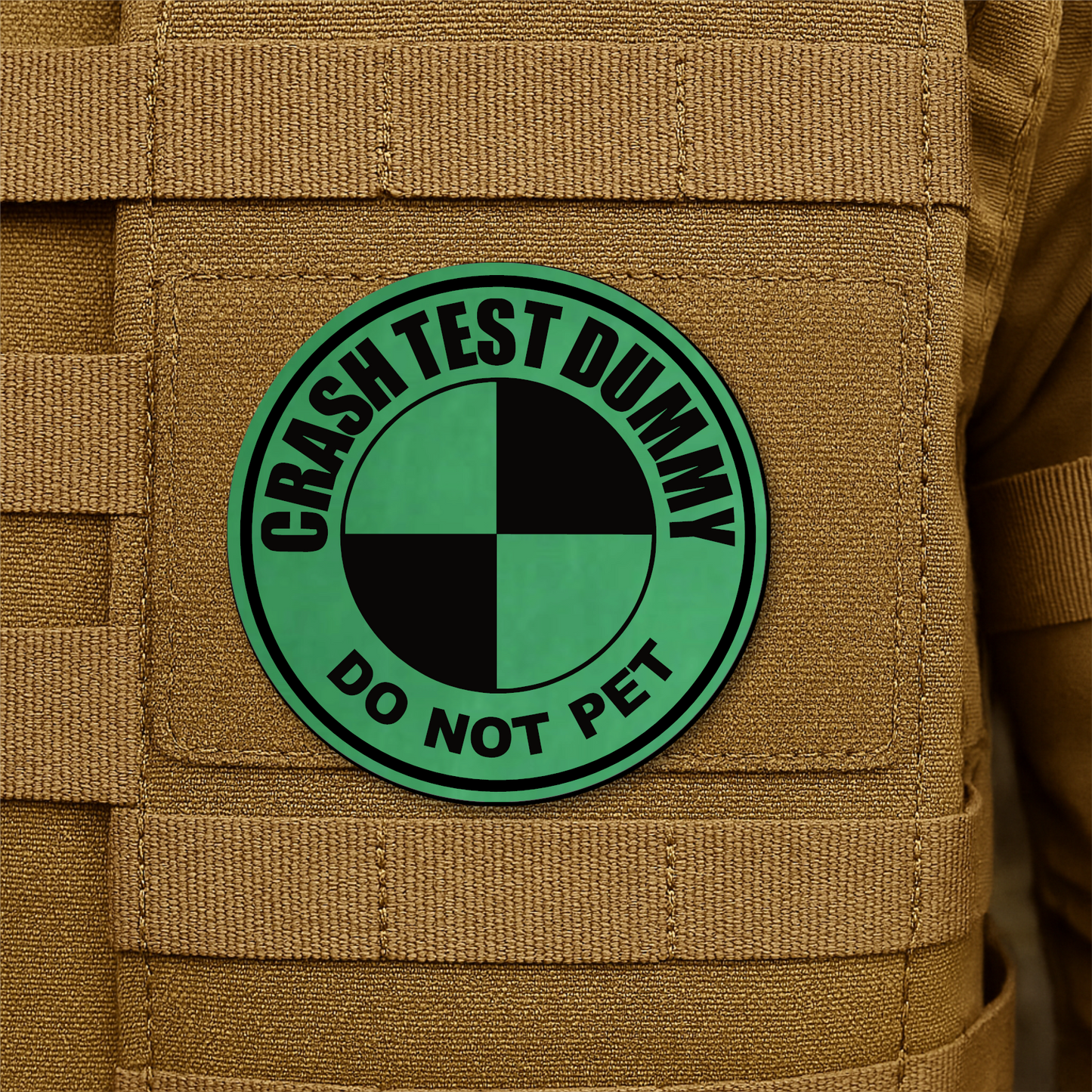 Crash Test Dummy Morale Patch 3" Round Hook & Loop | Made in USA
