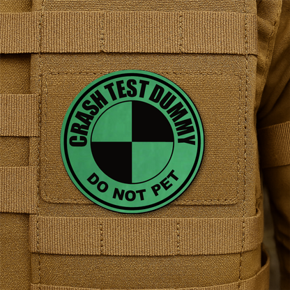 Crash Test Dummy Morale Patch 3" Round Hook & Loop | Made in USA