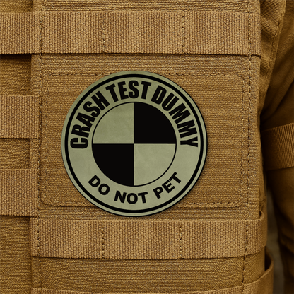Crash Test Dummy Morale Patch 3" Round Hook & Loop | Made in USA