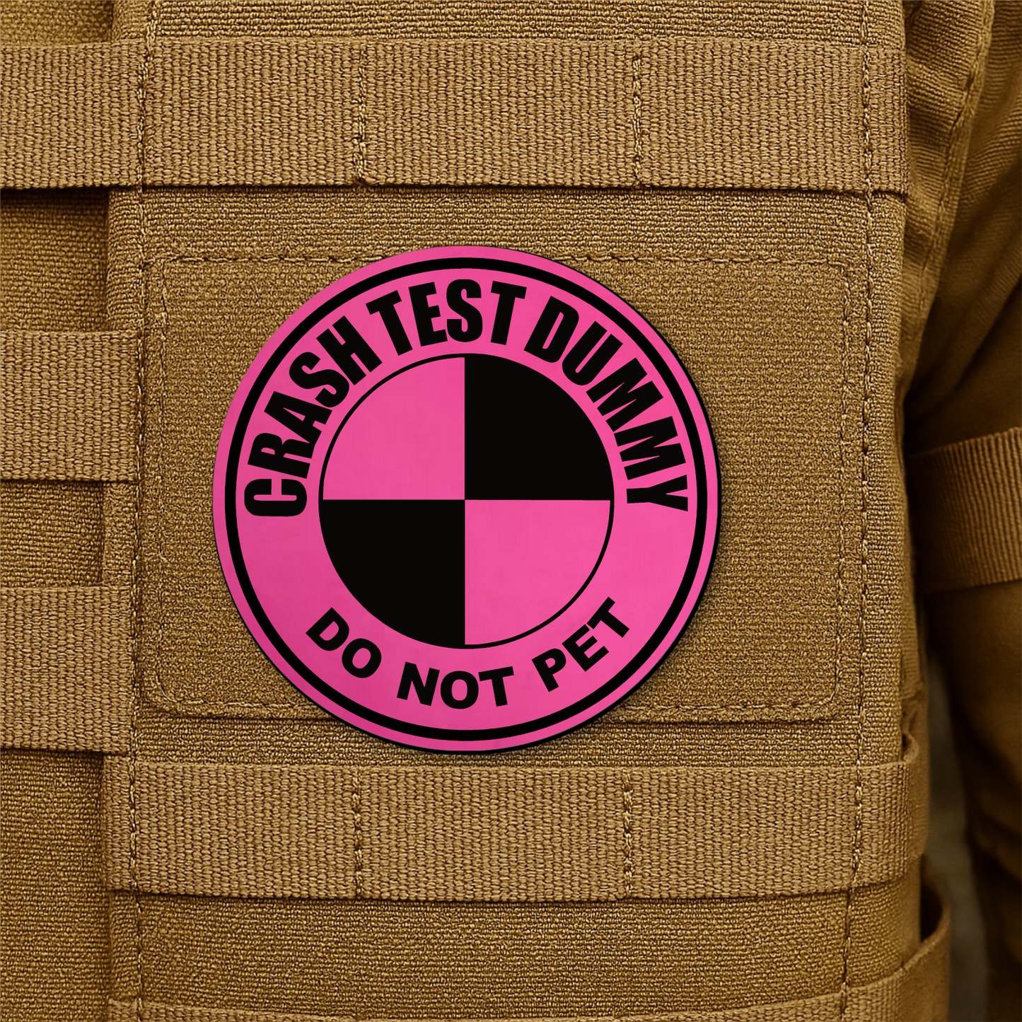 Crash Test Dummy Morale Patch 3" Round Hook & Loop | Made in USA