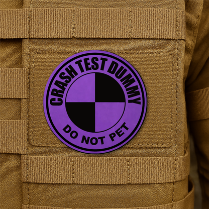 Crash Test Dummy Morale Patch 3" Round Hook & Loop | Made in USA