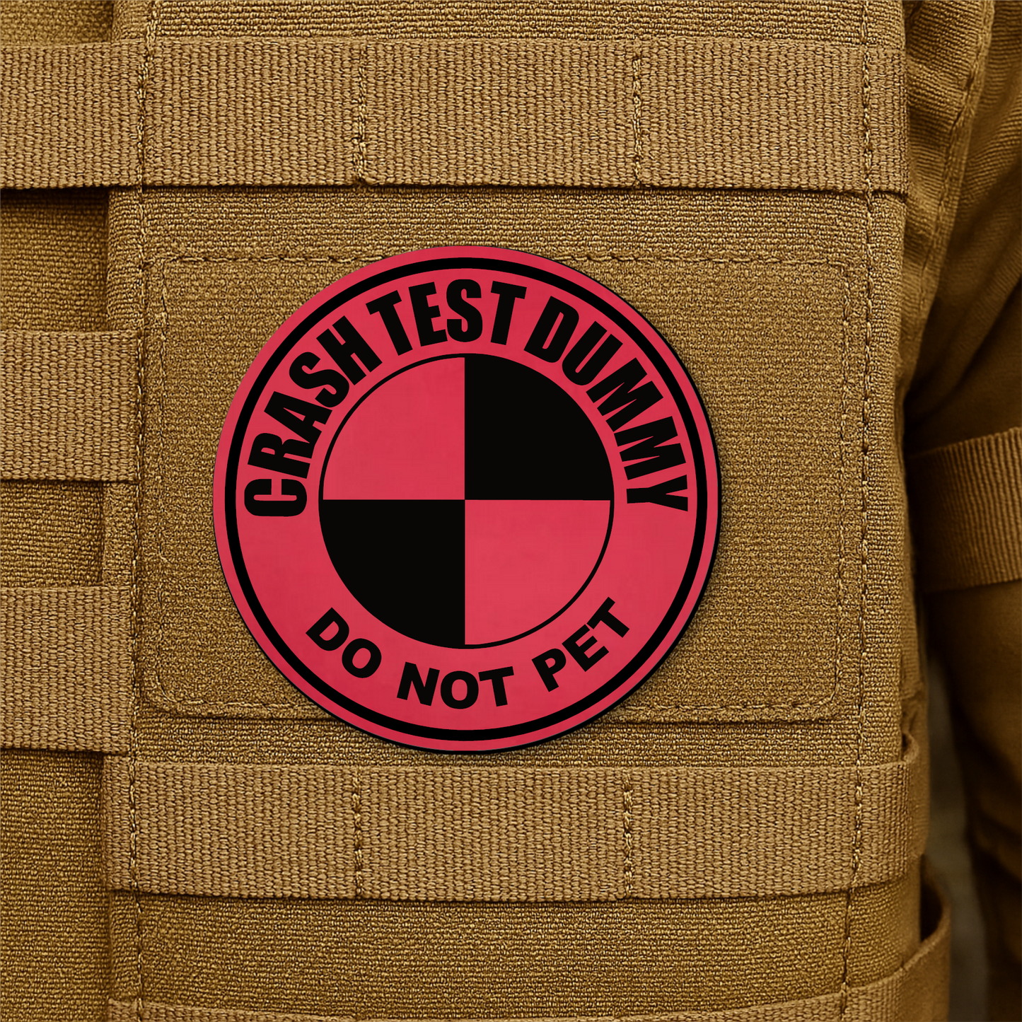Crash Test Dummy Morale Patch 3" Round Hook & Loop | Made in USA