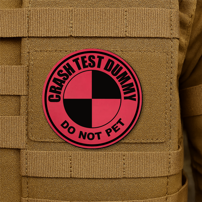 Crash Test Dummy Morale Patch 3" Round Hook & Loop | Made in USA